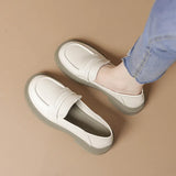 Breakj Platform Loafer Women's 2023 New High Heel Small Leather Shoes British Style With Thick Heel Soft Sole Single Shoes