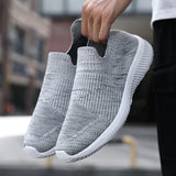 Men Vulcanized Shoes 2023 High Quality Men Sneakers Slip On Flats Shoes Men Loafers Walking Outdoor Casual Shoes Plus Size