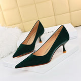 Breakj Fashion Simple Thin With High Heel Shallow Pointed With Women's Shoes Spring And Autumn New Women's Single