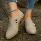 Breakj Retro Style Chelsea Boots 2025 Autumn And Winter New Side Zipper Side Heel Single Shoes Fashion Women's
