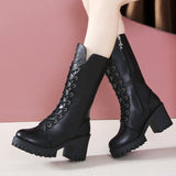 And Winter New Martin Boots Women Thick And Thick Bottom High-Heel Boots - Large