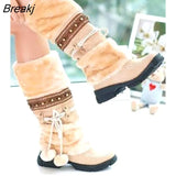 Warm Thickened Fur Over Knee High Heel Boots Women Shoes Fashion Sexy Botas Long Woman Footwear AH053 size 35-40