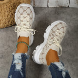 Sole Elevated Casual Shoes for Women New Plus Size 42 Women Shoes Retro Mixerd Colors Sneakers Women Zapatos