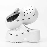 New Chunky Platform Sandals for Women Summer Beach Thick Bottom Slippers Woman Black White Wedge Heel Sandals Garden