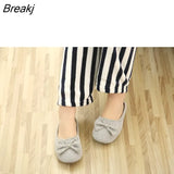Cotton Cute Bowtie Home Women Slippers Summer Spring Indoor Shoes For Girls Ladies Female Warm House Bedroom Floor