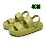 Women Summer Beach Platform Sandals Green Soft Sole EVA Slides Woman Fashion Non-slip Outdoor Slippers Female Comfortable
