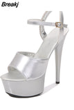 Shoes Ladies Sexy Pumps Pole Dance Shoes Women Plus Size 43 Women Classic 15cm Super High Heels Sandals Female
