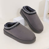 Hot Autumn Winter New Slippers Women's Warm Cotton Slippers Lace Half Slippers Snow