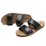 Men Genuine Leather Mens Slippers Outdoor Designer Slides Slide Casual Shoes Sandals Classic Zapatillas Hombre for