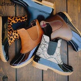 Designer Women Rain Boots Waterproof Rain Shoes Lace-up Snake Pattern Rubber Rainboots for Woman Winter Boot Plus Size