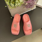 Summer Women Platform Slipper Fashion Open Toe Thick Sole Wedges Sandalias Ladies Elegant Outdoor Beach Vacation