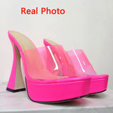 Woman Mules Shoes Sandals 2023 Summer Female Pump Slip-On Dropship Super High Heel Sexy Elegant Woman Mules