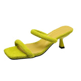 for Women 2023 High Quality Stiletto Heels Women's Sandals Multicolor Suede Sandals with Breathable Insides 5cm