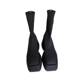 Super High Heels Chelsea Boots Women Shoes 2023 New Chunky Ladies Shoes Sexy Pumps Platform Goth Motorcycle Snow