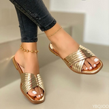 Size Ladies Slippers Women Fashion Cross Sandals 2023 New Summer Women Shoes Outdoor Flat Sandals Slippers Sandalias