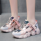 Women Sneakers Casual Platform Shoe2023 Fashion Korean Women Chunky Sneakers Platform Autumn Breathable Mixed Colors Women