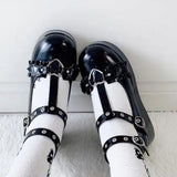 Brand Girls Platform Wedges Angel Bat Marry Janes Pumps Buckle Women's Pumps New INS Cosplay Lolita Japanese Shoes