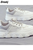 Platform Running Sneakers Women Tennis shoes Woman Walking Chunky Sneakers white Casual Slip on Vulcanized