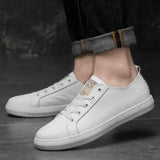 Men Casual Shoes genuine leather fashion Spring Autumn Trend Sneakers outdoor Leisure Flat Shoes men oxfords white shoes for