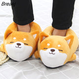 Women Funny Slipper 2023 Soft Cute Shiba Inu Dog Slippers Animal Puppy Couples Home Slippers Plush Cotton Household Shoes