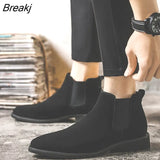 Autumn Early Winter Shoes Men Chelsea Boots Cow Suede Leather Shoes Mens Ankle Boots Early Winter Male Footwear