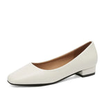 Spring New Flat Women Shoes Loafers Simple Low Heels Office Work Casual Shoes Slip on Flat Footwear Ladies Square Toe