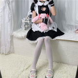 Outfit COSPLAY Sexy Lolita Anime Cute Soft Girl Maid Uniform Appealing Set Stage Costume Accessories 5 Piece Set