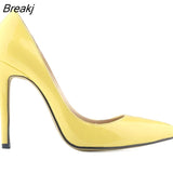 New Women's Pumps Sexy Pointed Toe High Heels Shoes Spring Autumn Office Wedding Patent Leather