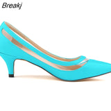 2023 New spring and autumn fashion OL low heeled shoes sexy patchwork women pointed toe pumps size 35-42