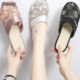 Women Summer Slippers Baotou Chinese Embroidery Flowers Sandals Ladies Casual Flip Flops National Indoor Outdoor