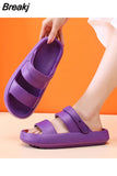 Men Women Slippers Unisex Couple Shoes Sandals Soft Sole Beach Slides Thicker Platform Slipper Home Indoor Bathroom