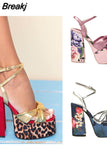 Summer Platform Woman Sandals Good Quality Mixed Colors High Heeled Sexy Party Women's Sandals Shoes Big Size