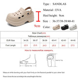 Summer Thick Bottom Clogs Garden Shoes Women Non Slip Waterproof Beach Pool Sandals Woman Eva Closed Toe Platform