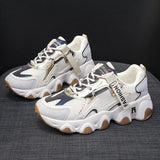 Women Sneakers Casual Platform Shoe2023 Fashion Korean Women Chunky Sneakers Platform Autumn Breathable Mixed Colors Women