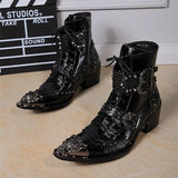 Leather Men Boots fashion Lace-Up outdoor Boots breathable Motorcycle Ankle Boots Men Shoes Casual Shoes Hombre