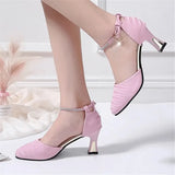 damskie women fashion spring slip on office heels lady cute sweet comfortable high heel shoes female cute shoes