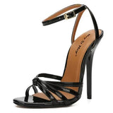 Oversized Women's Shoes Fake Women's Cross Dressing Fun Shoes large-size 37-48 Thin high heels 13cm lace up women's