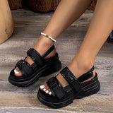 Chunky Platform Sandals Women Summer 2023 Thick Bottom Non Slip Beach Shoes Woman Fashion Buckle Sports Sandals Plus