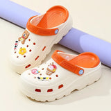 Increased Non-slip High-heeled Shoes Hole Shoes Beach Sandals Home Shoes New Thick-soled Slippers Women's Sandalias