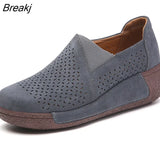 Sneakers for Women Fashion Platform Korean Version Rocking Shoes Female Slip on Casual Flat Warm Loafers Retro Mon