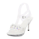 Rhinestone Sandals Women 2023 Sexy High Heels Ladies Banquet Wedding Shoes Fashion Show Summer Open Toe Woman