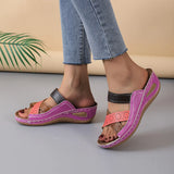 Breakj Bottom Large-Size Roman Wind Sandals Women's Hole Hole Lightly Exposed Toe And Slippers