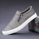 Men Shoes Casual Slip On Men Loafers fashion outdoor Men Flats zips Moccasins Shoes men Handmade shoes man
