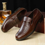 Men Leather Formal Business Shoes Male Office Work Flat Shoes Oxford Breathable Party Wedding Anniversary