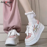 Sweet Women Sneakers 2023 Round Toe Luxury Women's Platform Shoes Fashion Casual Vulcanized Shoes Women Zapatos