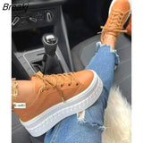Women Wedge Heel Platform Sneakers 2022 Spring Autumn Casual Outdoor Walking Shoes Plus Size 43 Fashion Vulcanized Sports