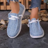 New Women Flats Shoes Breathable Loafers Casual Comfortable Non-Slip Canvas Shoe Zapatos Mujer Lightweight Walking