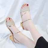 Women's Sandals Fashion High Heels Sandals Platform Casual One Word Shoes Female Chunky Heels Flip Flops Women