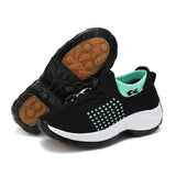 Breakj Upgrade Anti-Slip Large Size Women's Shoes Mother Shoes Socks Shoes Casual Flying Women's Shoes Rocking Shoes