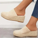 Summer Shoes Clogs Wedge Roman Sandals Suit Female Beige Women's Heels Muffins shoe Comfort Platform Gladiator Black